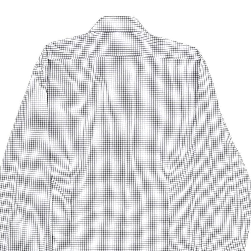 TOMMY HILFIGER Mens White & Blue Check Shirt M Classic Cotton Button Down