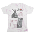 POETIC JUSTICE Mens White & Pink S Graphic T-Shirt Short Sleeve Crew Neck