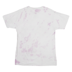 POETIC JUSTICE Mens White & Pink S Graphic T-Shirt Short Sleeve Crew Neck