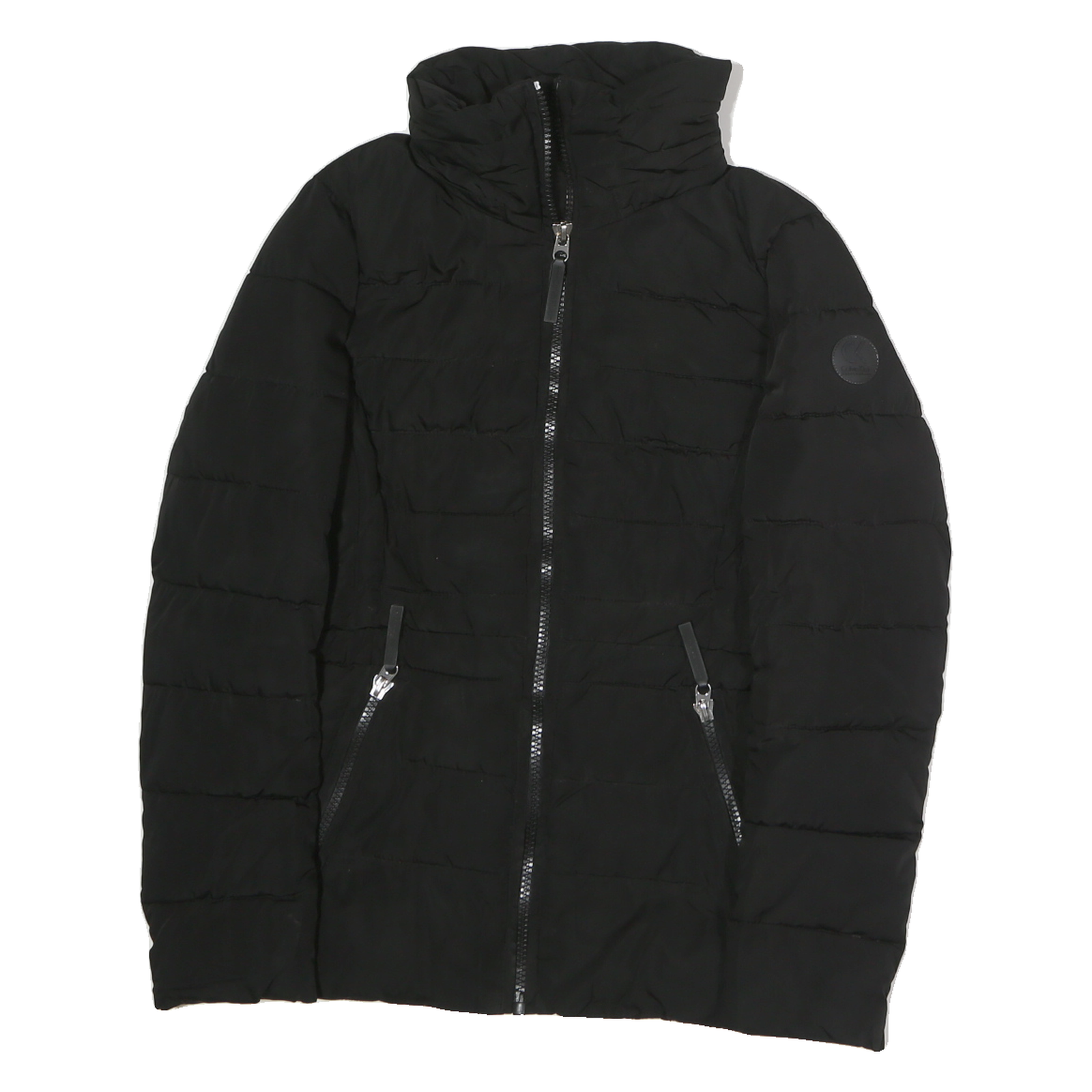 CALVIN KLEIN PERFORMANCE Womens Black Quilted Jacket XS Polyester Zip