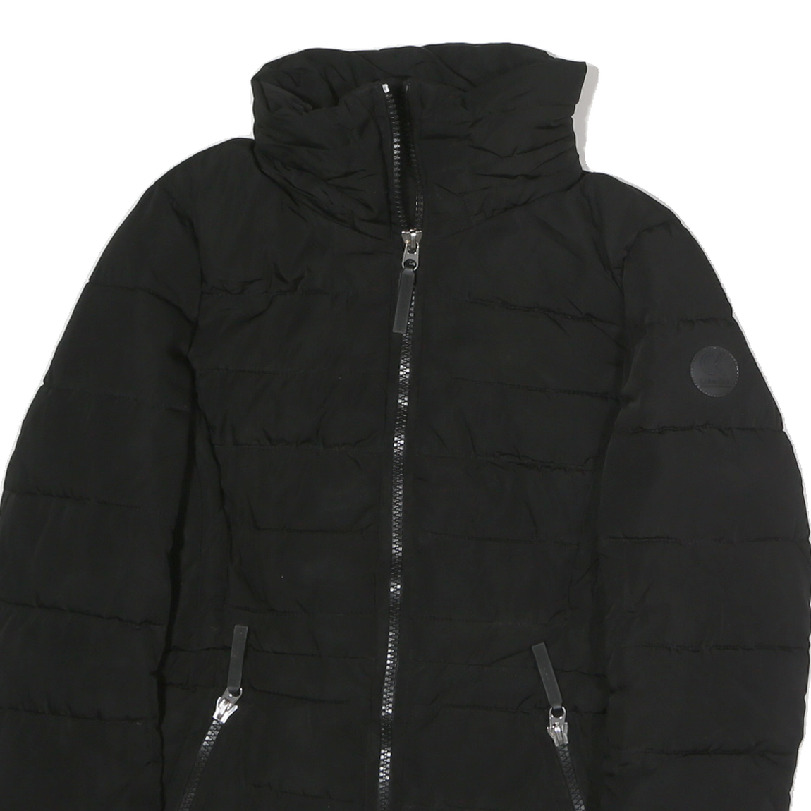 CALVIN KLEIN PERFORMANCE Womens Black Quilted Jacket XS Polyester Zip