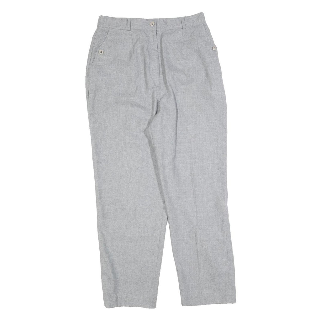 CRISTINA'S Womens Grey Regular Fit Straight Leg Trousers W28 L28 Stylish Comfort
