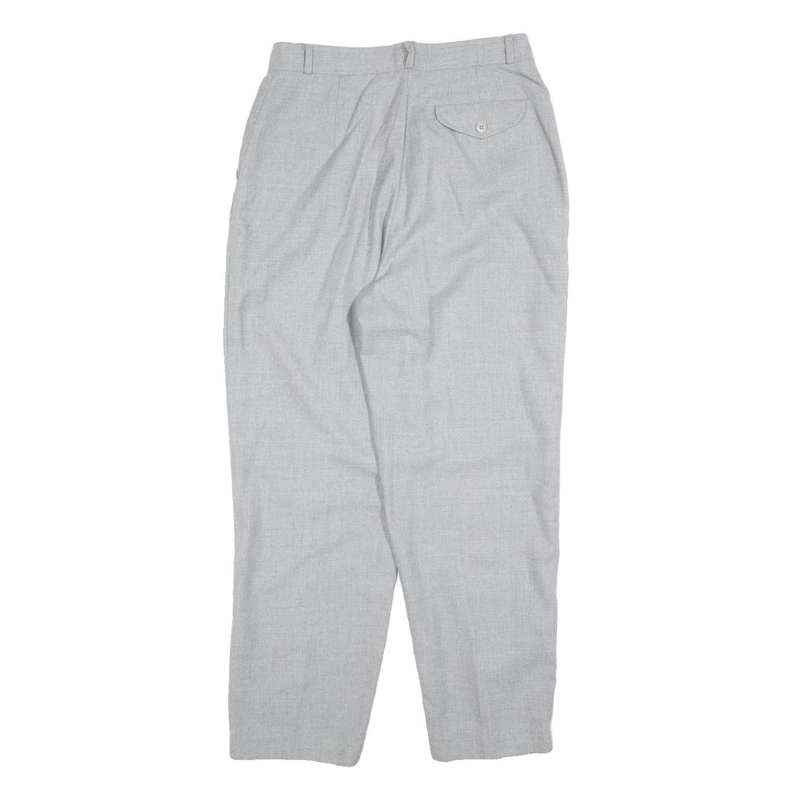 CRISTINA'S Womens Grey Regular Fit Straight Leg Trousers W28 L28 Stylish Comfort