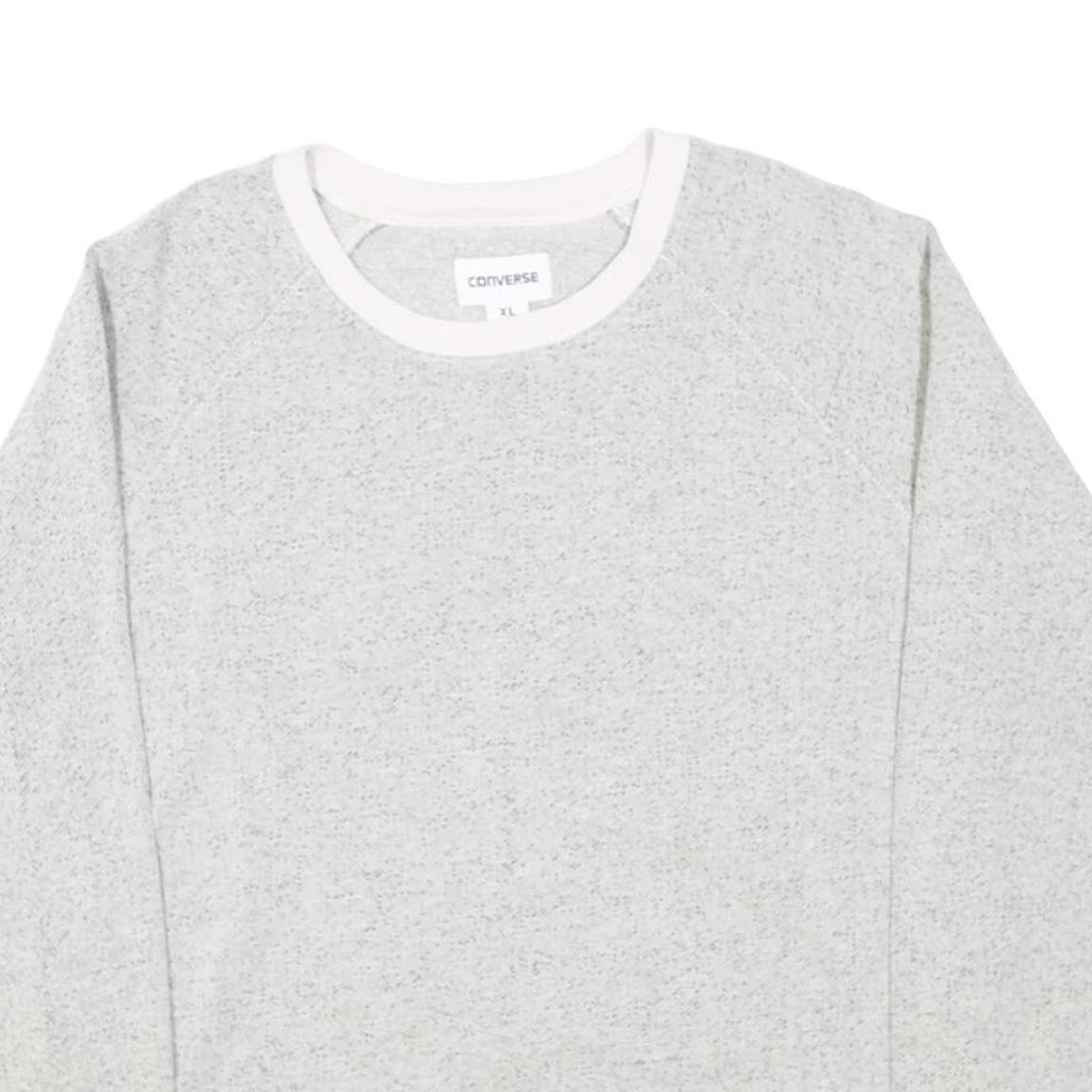 CONVERSE Girls Grey Sweatshirt XL Cotton Blend Crew Neck Casual Fit