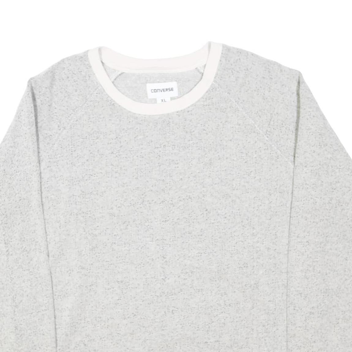 CONVERSE Girls Grey Sweatshirt XL Cotton Blend Crew Neck Casual Fit