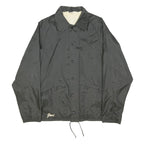 DON ALLERSON Mens Black Nylon Coach Jacket M Plain Zip Lightweight