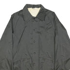DON ALLERSON Mens Black Nylon Coach Jacket M Plain Zip Lightweight