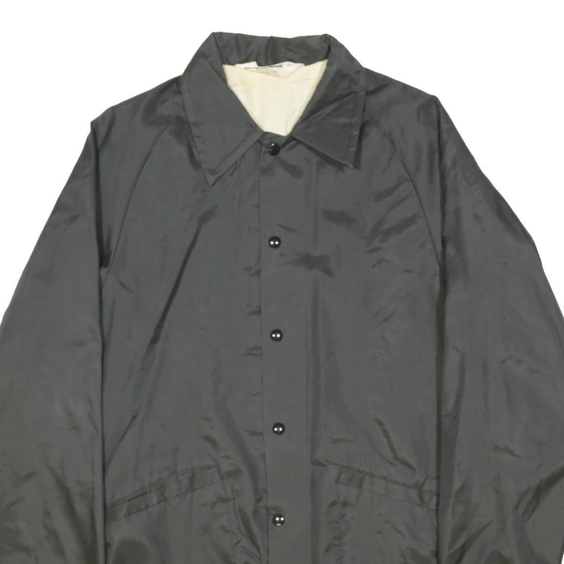 DON ALLERSON Mens Black Nylon Coach Jacket M Plain Zip Lightweight