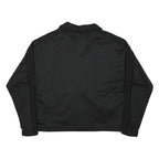 ADIDAS Womens Black Cotton Blend Track Jacket UK 18 Zip Casual Sportswear