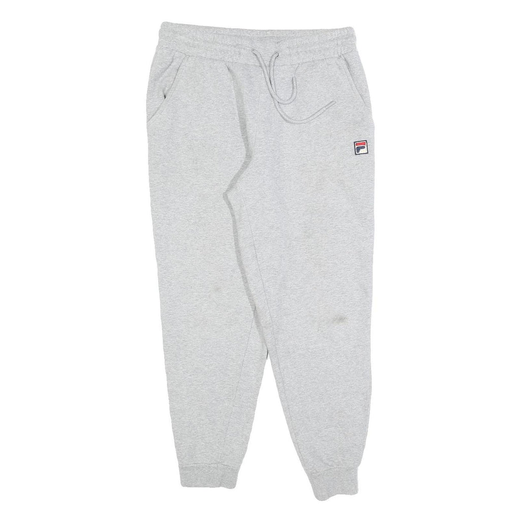 FILA Mens Joggers Grey S W28 L26 Slim Tapered Cotton Blend Casual Activewear