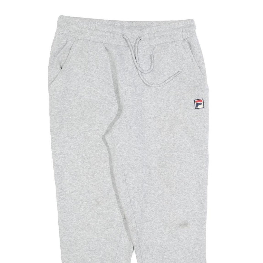 FILA Mens Joggers Grey S W28 L26 Slim Tapered Cotton Blend Casual Activewear