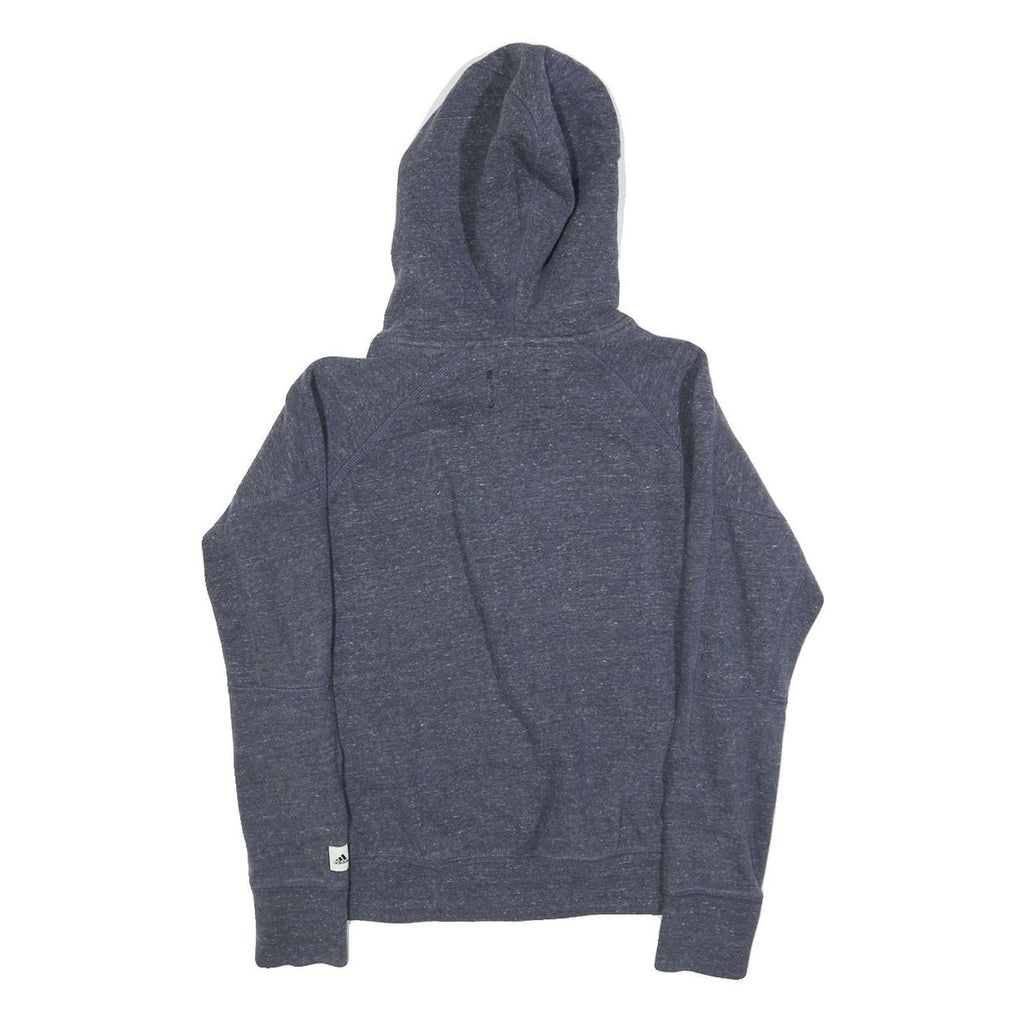 ADIDAS Womens Blue Zip Hoodie XS Cotton Blend Casual Zip Up Activewear