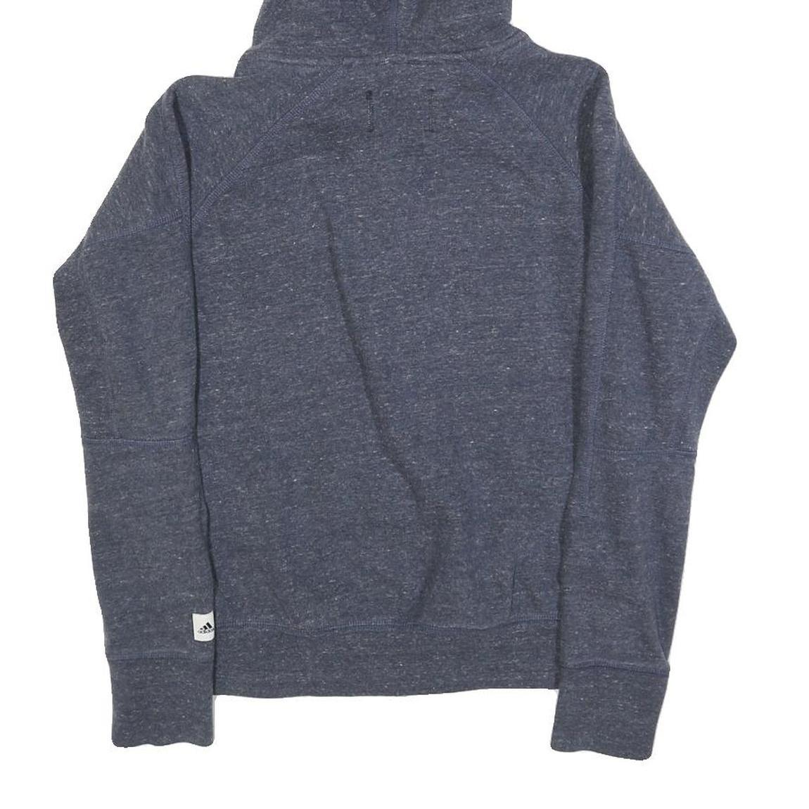 ADIDAS Womens Blue Zip Hoodie XS Cotton Blend Casual Zip Up Activewear