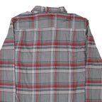 VANS Mens Grey & Red Check Shirt L Cotton Blend Long Sleeve Casual Button