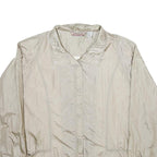 TUDOR COURT Womens Beige Nylon Button Jacket 3XL Lightweight Classic Outerwear