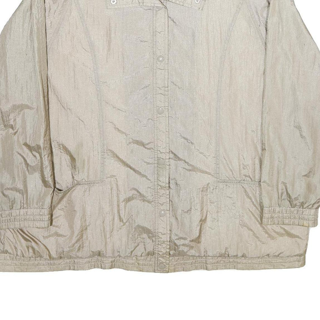 TUDOR COURT Womens Beige Nylon Button Jacket 3XL Lightweight Classic Outerwear