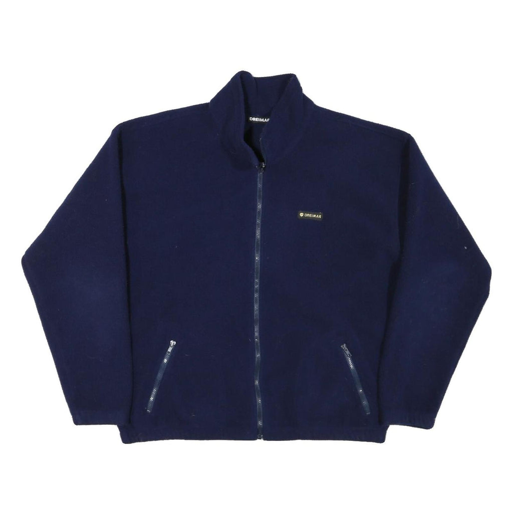 DREMIAR Womens Navy Blue Jacket XL Polyester Blend Plain Zip Casual Comfort