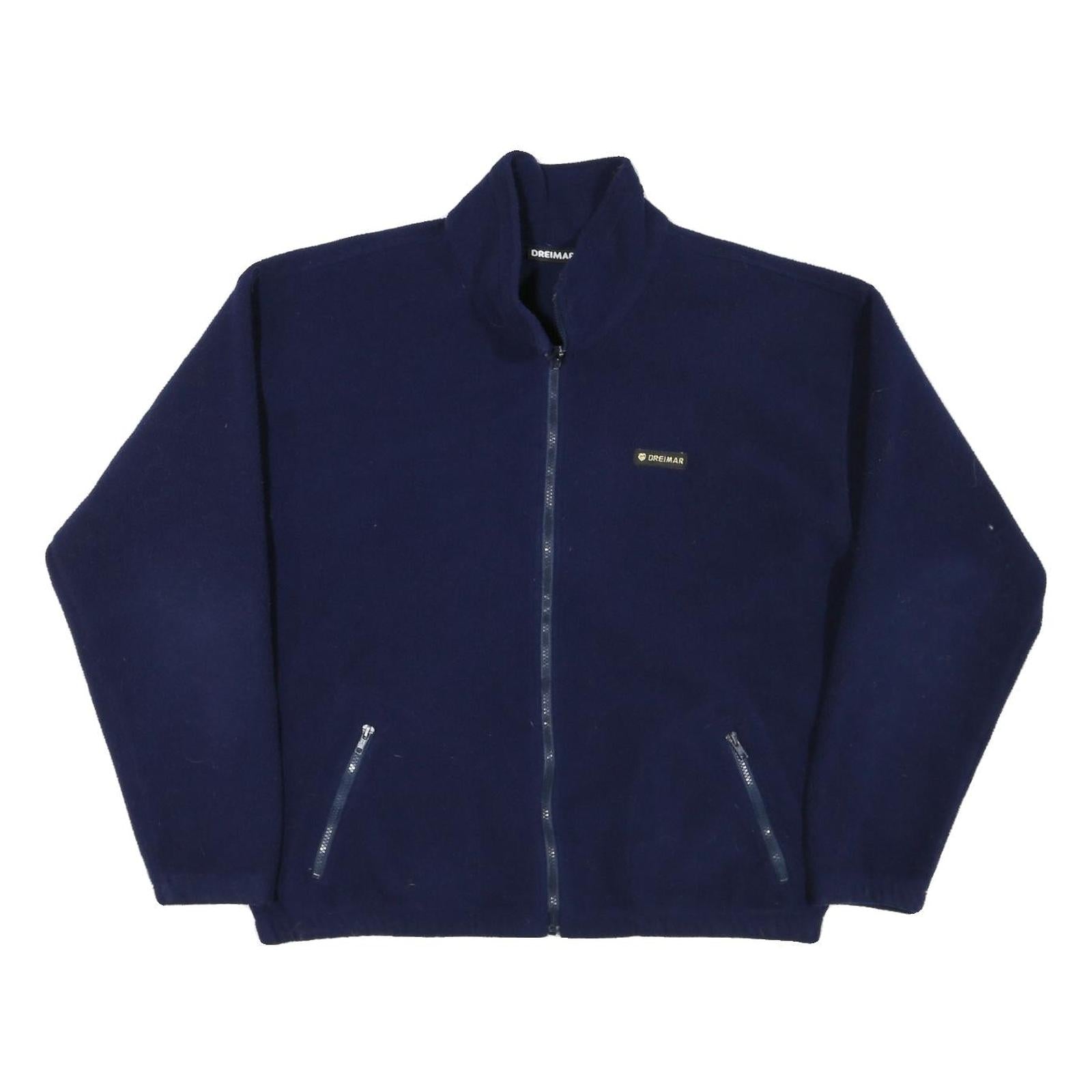 DREMIAR Womens Navy Blue Jacket XL Polyester Blend Plain Zip Casual Comfort