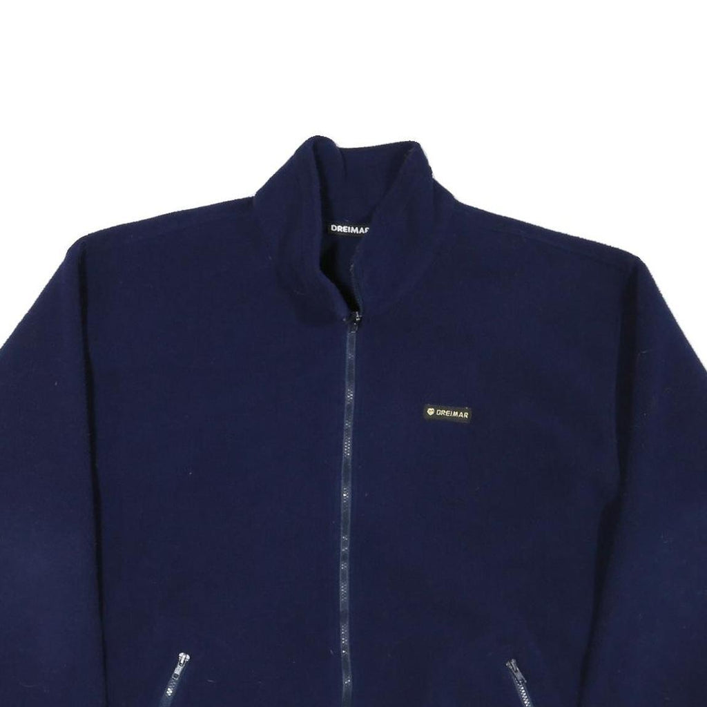 DREMIAR Womens Navy Blue Jacket XL Polyester Blend Plain Zip Casual Comfort