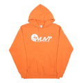 LEE Mens Orange WUVT Radio Print Pullover Hoodie M Cotton Blend Casual