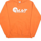 LEE Mens Orange WUVT Radio Print Pullover Hoodie M Cotton Blend Casual