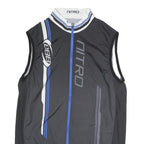 BBS Mens Black & Blue Cycling Sleeveless Round Neck Jersey L Nitro Sports