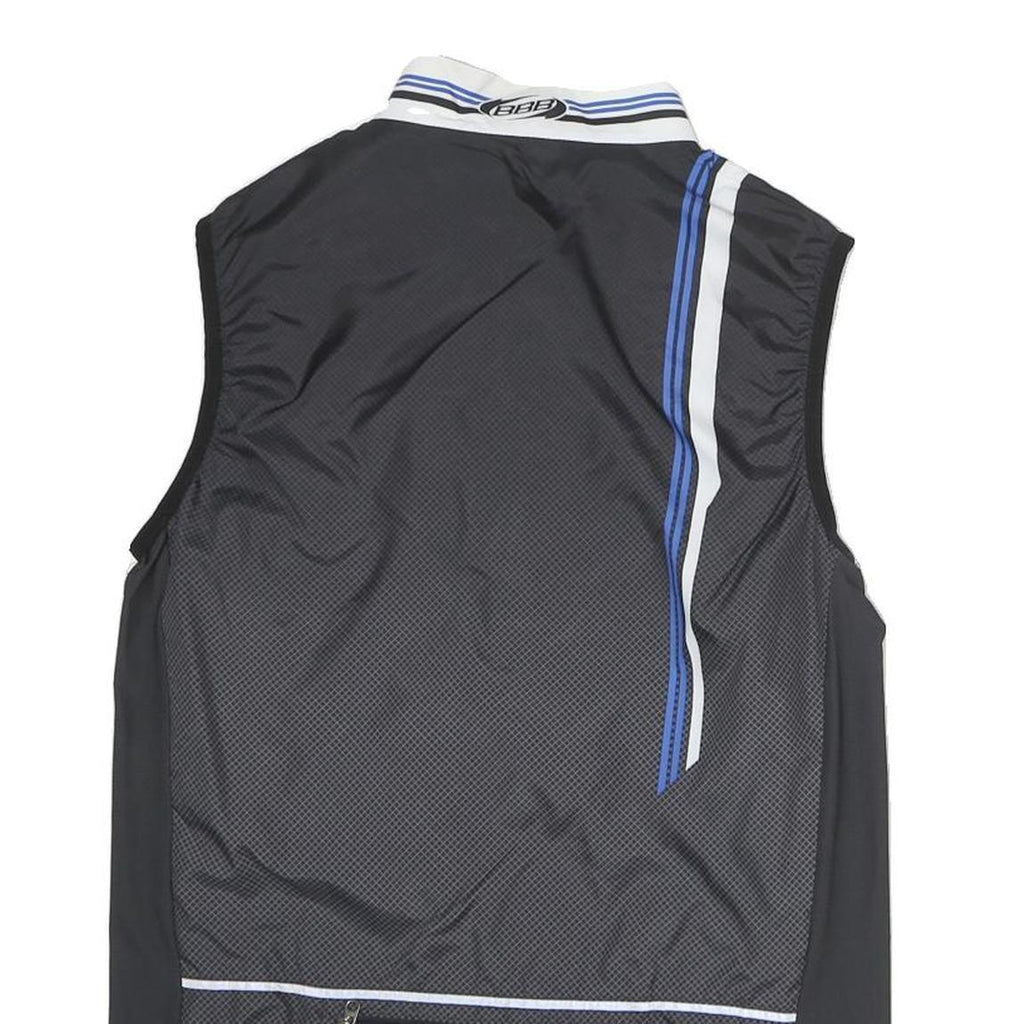 BBS Mens Black & Blue Cycling Sleeveless Round Neck Jersey L Nitro Sports