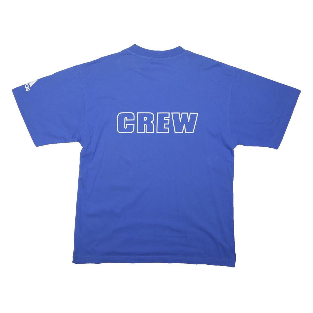 ADIDAS Mens Blue Crew Modern T-Shirt L Short Sleeve Crew Neck Logo Print