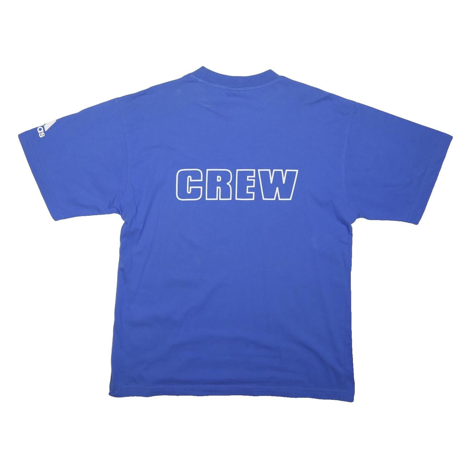 ADIDAS Mens Blue Crew Modern T-Shirt L Short Sleeve Crew Neck Logo Print
