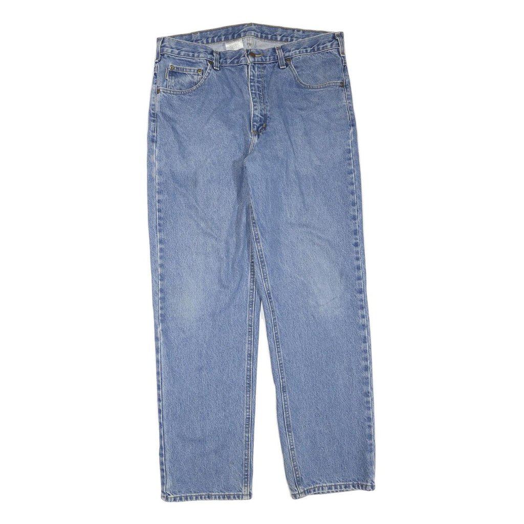 CARHARTT Womens Regular Fit Blue Denim Jeans W36 L32 Classic Cotton Blend Zip