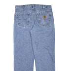 CARHARTT Womens Regular Fit Blue Denim Jeans W36 L32 Classic Cotton Blend Zip