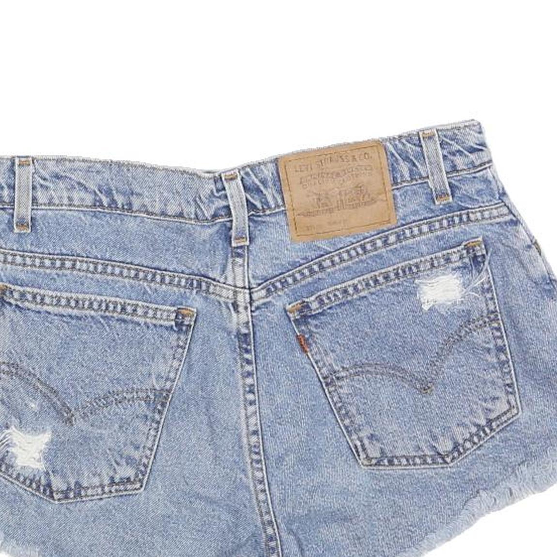 LEVI'S Womens Shorts Blue Distressed Denim M W30 Casual Cut-Off