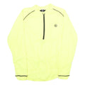 CANARI Mens Yellow Long Sleeve Zip Neck Polyester Cycling Jersey M