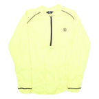 CANARI Mens Yellow Long Sleeve Zip Neck Polyester Cycling Jersey M