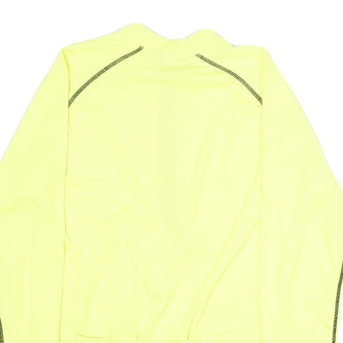 CANARI Mens Yellow Long Sleeve Zip Neck Polyester Cycling Jersey M