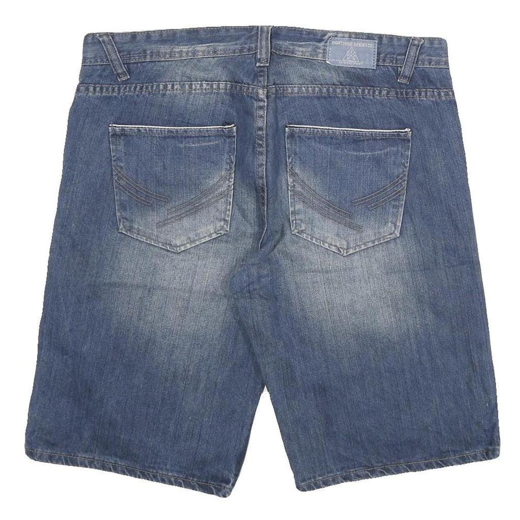 EIGHT2NINE Mens Denim Blue Casual Shorts 3XL W38 Cotton Blend Relaxed Fit