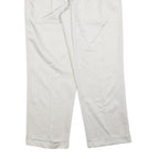 DOCKERS Mens Cotton Blend White Regular Straight Trousers W33 L30 Classic Zip