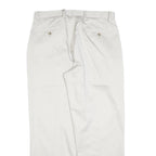 DOCKERS Mens Cotton Blend White Regular Straight Trousers W33 L30 Classic Zip