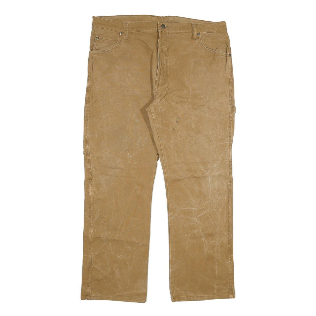 DICKIES Mens Jeans Beige Regular Straight Denim Light W38 L30 Durable Workwear