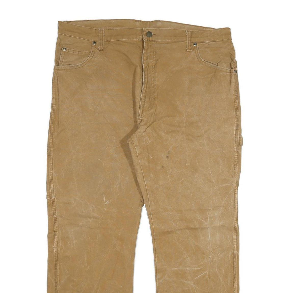 DICKIES Mens Jeans Beige Regular Straight Denim Light W38 L30 Durable Workwear