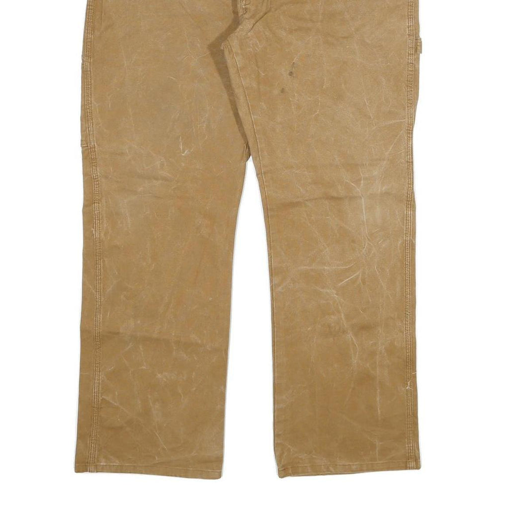 DICKIES Mens Jeans Beige Regular Straight Denim Light W38 L30 Durable Workwear