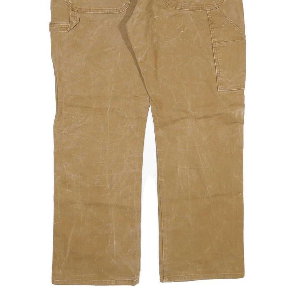 DICKIES Mens Jeans Beige Regular Straight Denim Light W38 L30 Durable Workwear