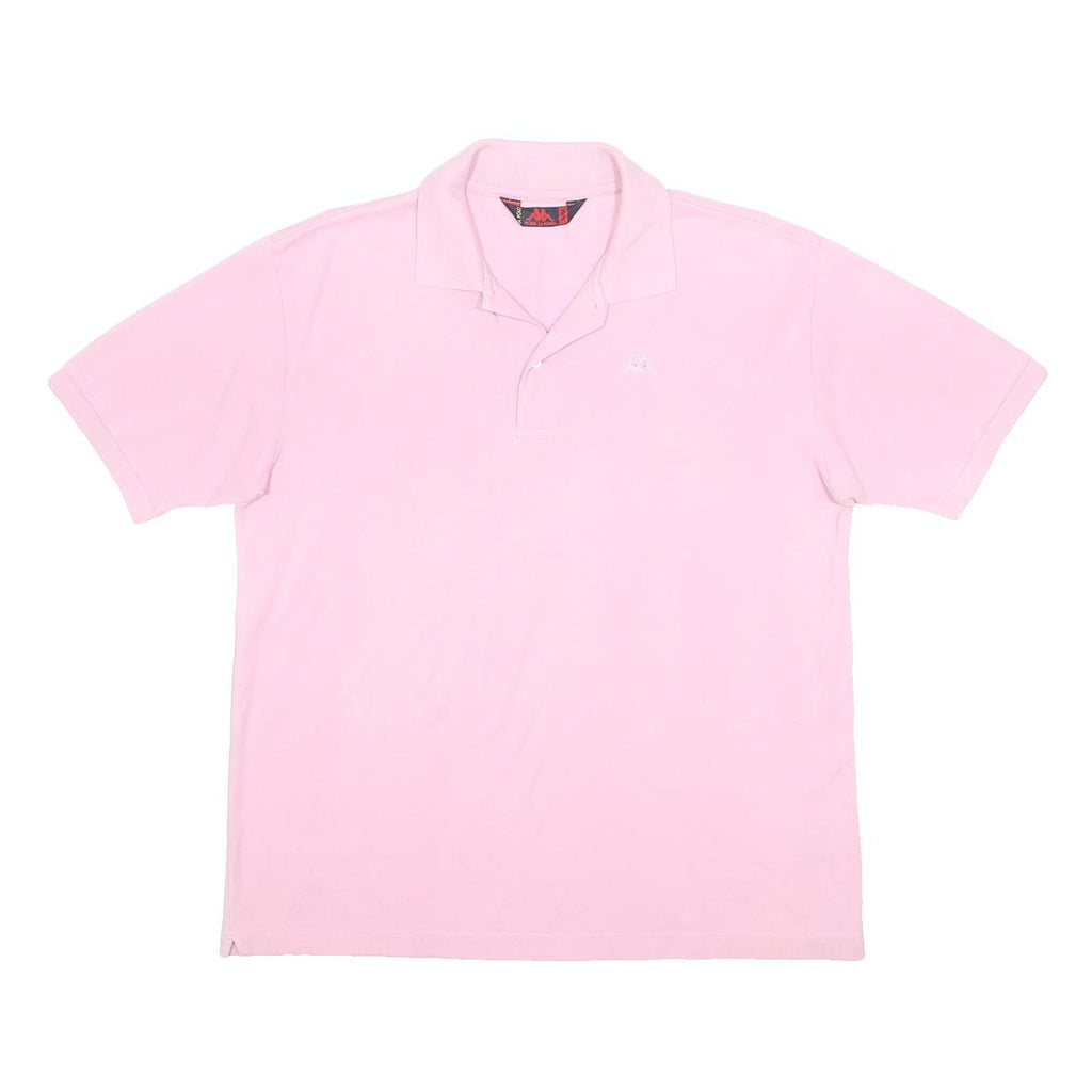 KAPPA Mens Pink Polo Shirt XL Cotton Short Sleeve Basic Casual Wear