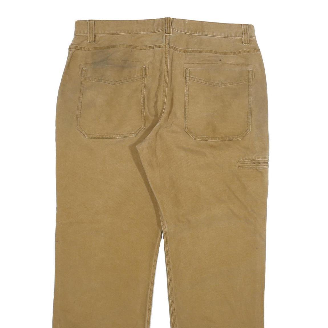 WOLVERINE Mens Regular Fit Beige Cotton Blend Jeans W38 L32 Zip Straight