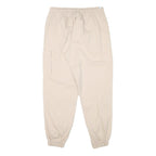 PUMA Mens Cotton Blend Beige Relaxed Drawstring Cargo Trousers W29 L27 Casual