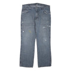 DICKIES Mens Regular Fit Blue Denim Jeans W40 L32 Cotton Blend Zip Pockets