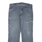 DICKIES Mens Regular Fit Blue Denim Jeans W40 L32 Cotton Blend Zip Pockets