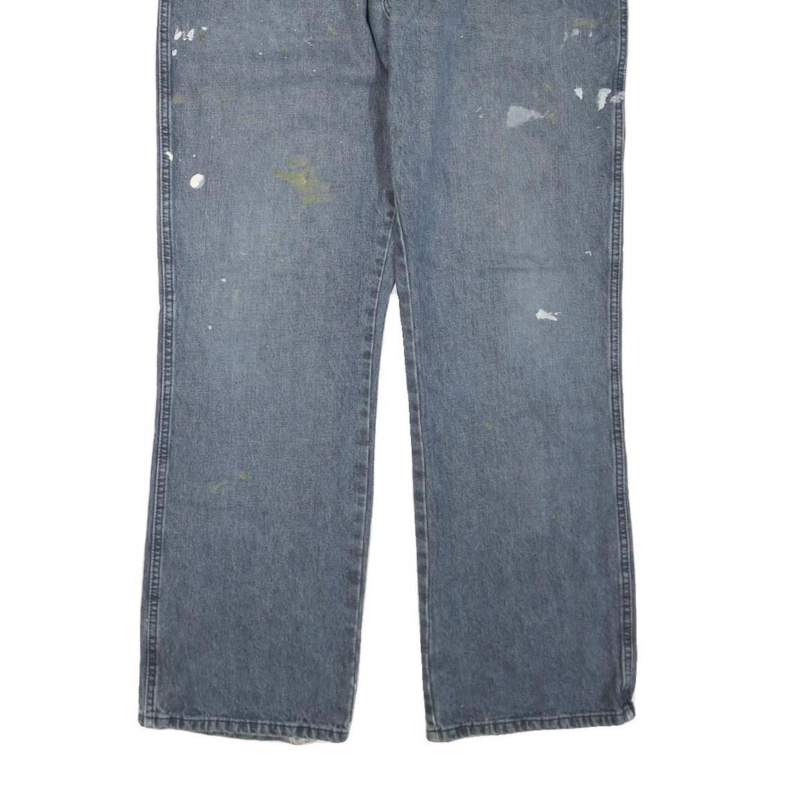 DICKIES Mens Regular Fit Blue Denim Jeans W40 L32 Cotton Blend Zip Pockets