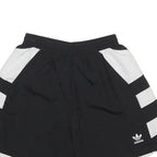 ADIDAS Womens Black & White Retro Shorts UK 6 W21 Casual Polyester