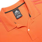 ADIDAS Mens Orange Short Sleeve Plain Polo Shirt M Cotton Blend Casual